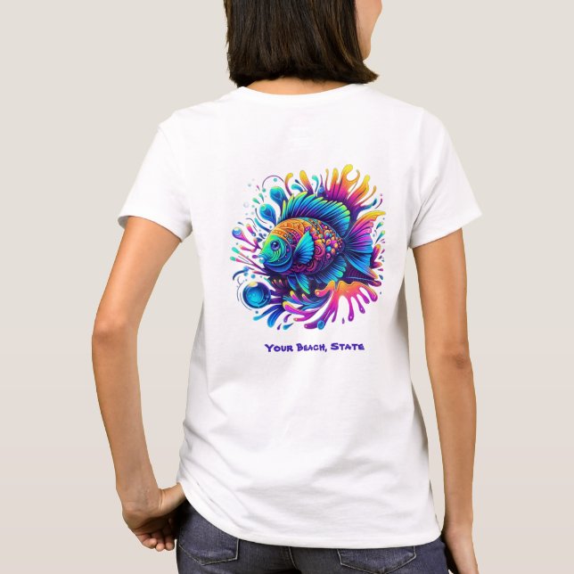 Camiseta Pescado colorido- (Reverso)