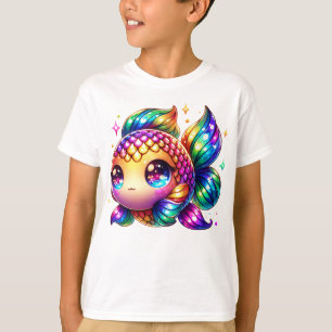 Camiseta Pescado colorido y juguetón arcoiris
