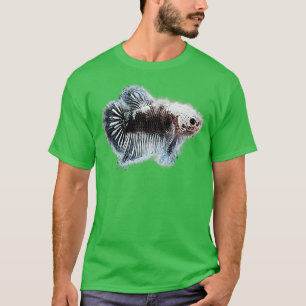 Camiseta Pescado combativo de los samurái negros