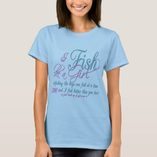 Camiseta Pescado como un engranaje de pesca Chica