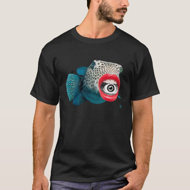 Camiseta Pescado con labios calientes y ojos (Anverso)