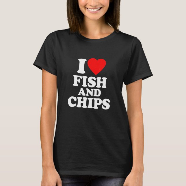 Camiseta Pescado Con Patatas Amor Corazón (Anverso)