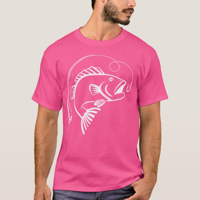 Camiseta Pescado Con Rod De Pesca (Anverso)