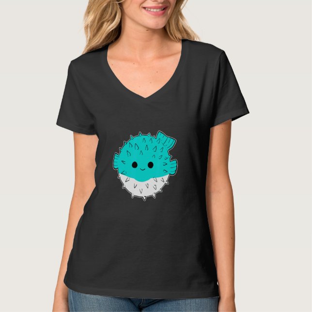 Camiseta Pescado Cute Puffer (Anverso)