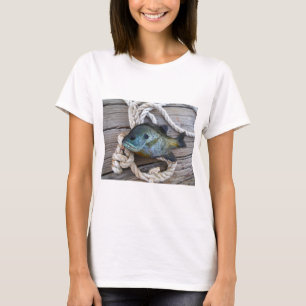 Camiseta Pescado de aleta azul en el muelle y en la cuerda