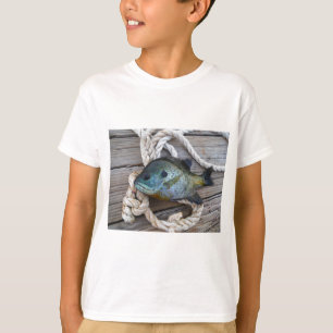 Camiseta Pescado de aleta azul en el muelle y en la cuerda