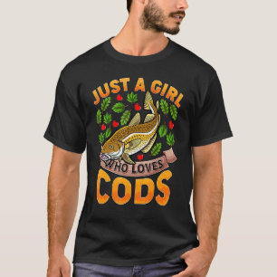 Camiseta Pescado de bacalao Solo una chica que ama los baca