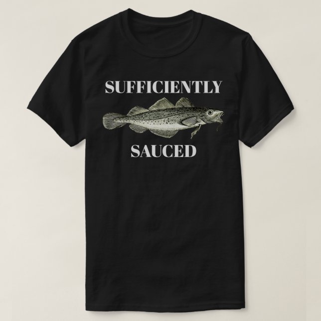 Camiseta Pescado de bacalao suficientemente salteado  (Diseño del anverso)