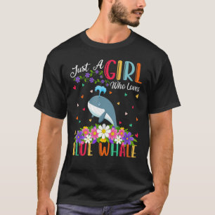 Camiseta Pescado de ballena azul sólo un Chica que ama a la