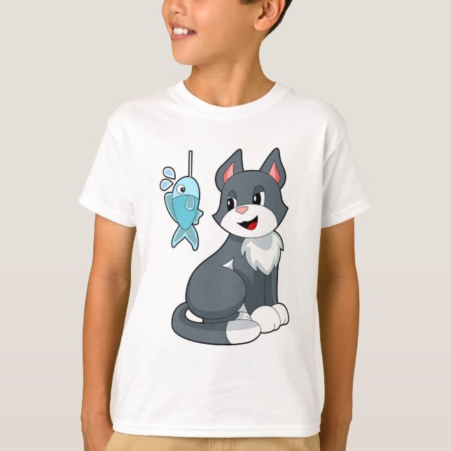 Camiseta Pescado de cebo de gato (Anverso)