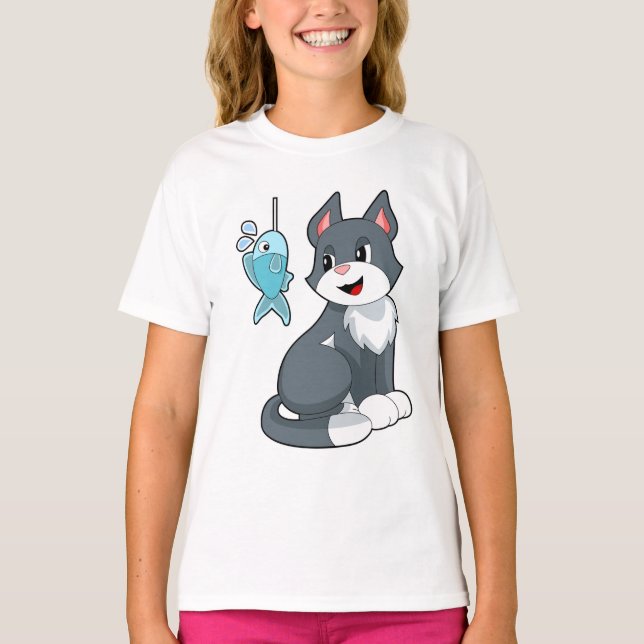 Camiseta Pescado de cebo de gato (Anverso)
