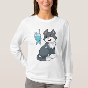 Camiseta Pescado de cebo de gato