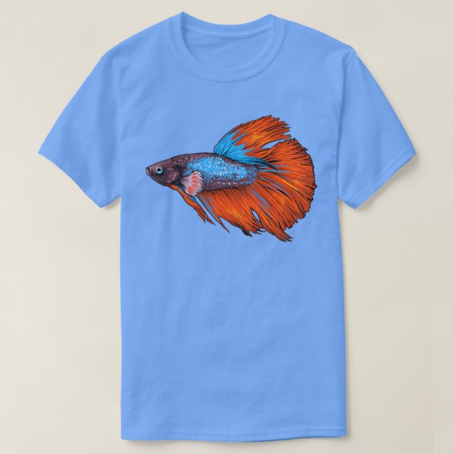 Camiseta Pescado de combate siamés, peces ornamentales, reg (Diseño del anverso)