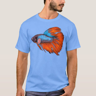 Camiseta Pescado de combate siamés, peces ornamentales, reg