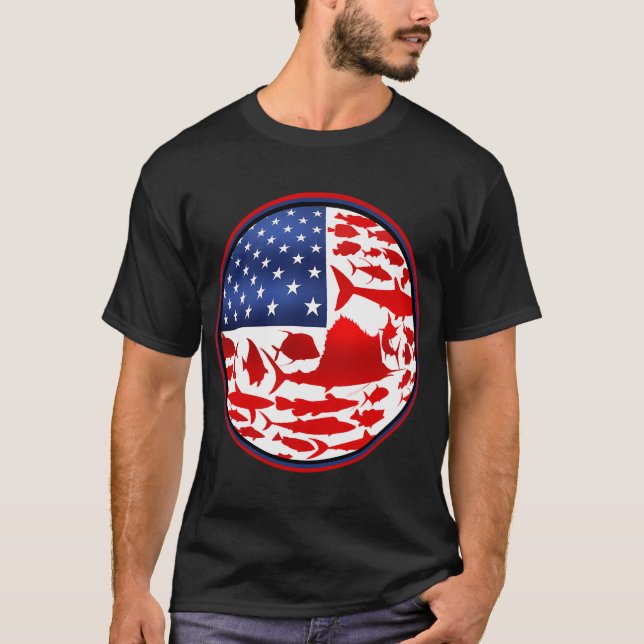 Camiseta pescado de ee. uu. (Anverso)