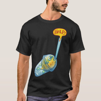Camiseta Pescado de flores en el interior de un vidrio de p