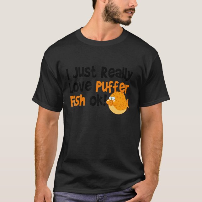 Camiseta Pescado de flores me encanta el pez globo (Anverso)