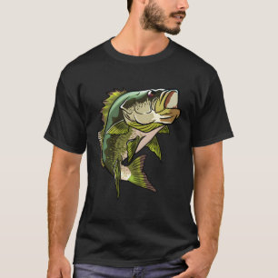 Camiseta Pescado de Ilustracion de largemouth