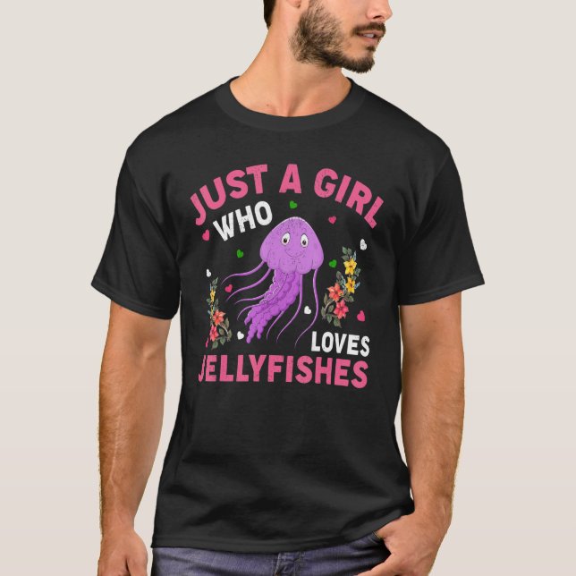 Camiseta Pescado De Jellyfish Un Chica Que Ama Los Jellyfis (Anverso)