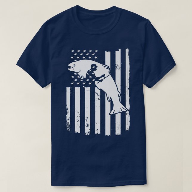 Camiseta Pescado De La Bandera De Los Estados Unidos Para E (Diseño del anverso)