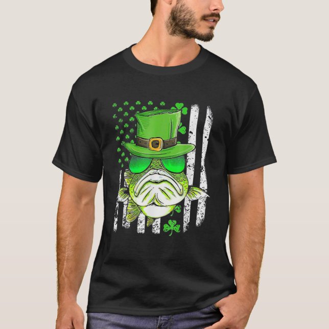 Camiseta Pescado de la bandera norteamericana de Irlanda St (Anverso)