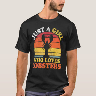 Camiseta Pescado de langosta vintage sólo un Chica que ama