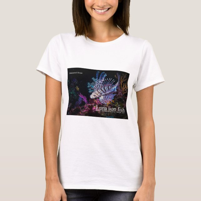 Camiseta Pescado de león Luna, Pterois lunulata, (Anverso)