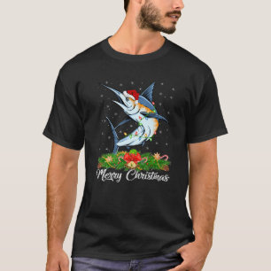 Camiseta Pescado de Marlín Blanco de Santa Hat