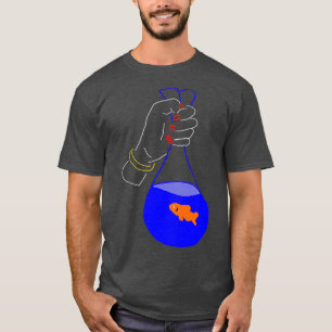 Camiseta Pescado de oro Bolsa de pescado Neon Regalo de Ilu
