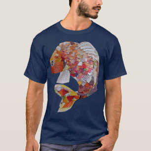 Camiseta Pescado de oro con escalas cuadradas