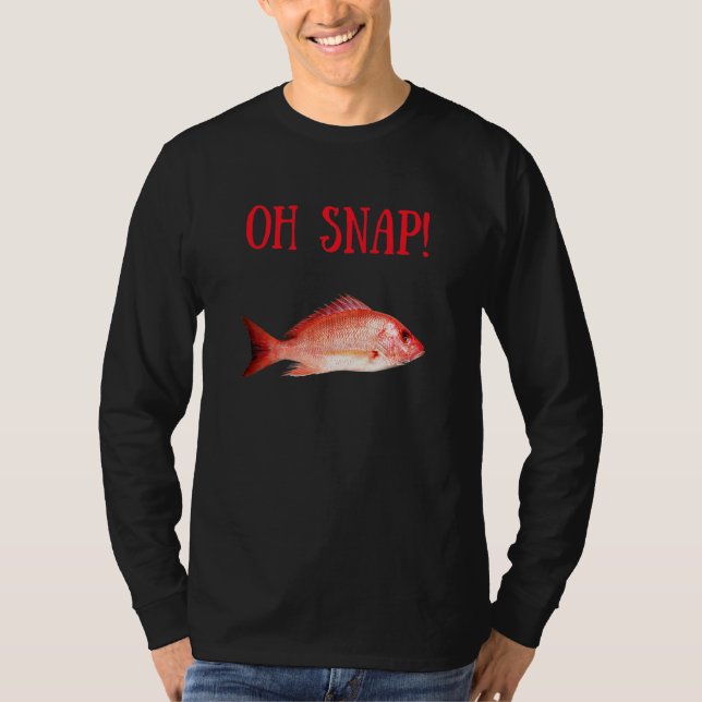 Camiseta Pescado de paro rojo Oh hombres de chapa mujeres n (Anverso)