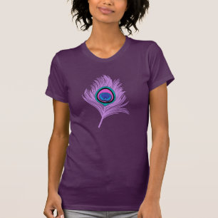 Camiseta Pescado de pavo real en Lilac, Orquídea y Turquesa