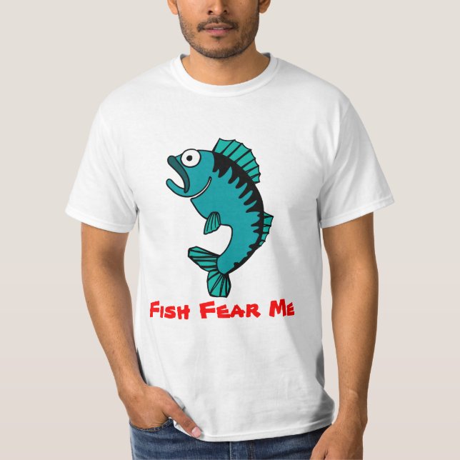 Camiseta Pescado de pesca de afición me teme (Anverso)