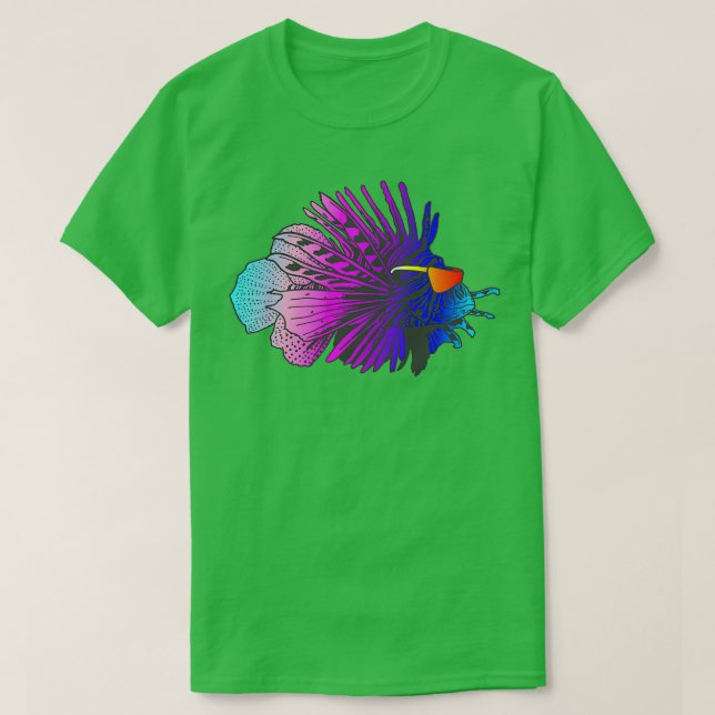 Camiseta Pescado de pez leonero sinthwave ultraoneal de los (Diseño del anverso)