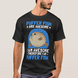 Camiseta Pescado de Puffer fantástico acuario acuario