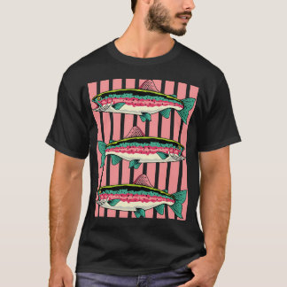 Camiseta Pescado de Trucha Arcoíris Colorido Lindo Pesca de