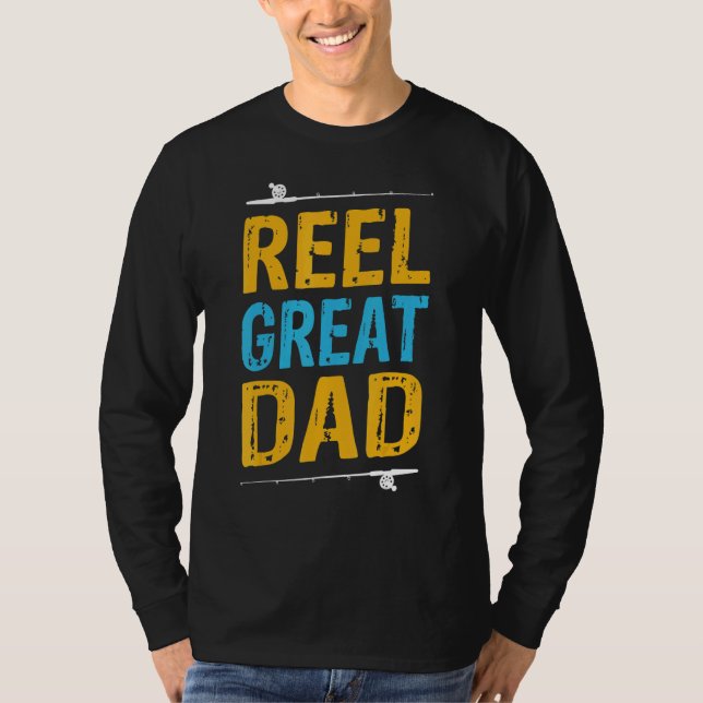 Camiseta Pescado del Día del Padre Pescador Reel Great Dad (Anverso)