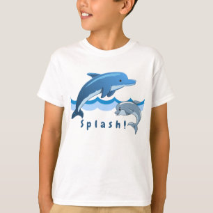 Camiseta Pescado delfín Agua Olas Océano subacuático