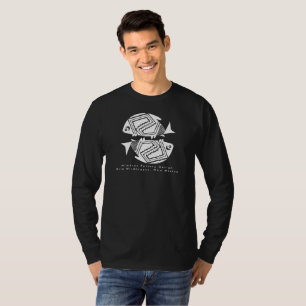 Camiseta Pescado doble, melindroso Diseño de cerámica T-Shi