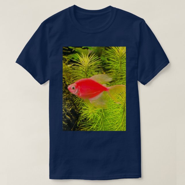Camiseta Pescado dorado rojo brillante (Diseño del anverso)