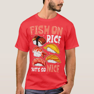 Camiseta Pescado en arroz Sushi