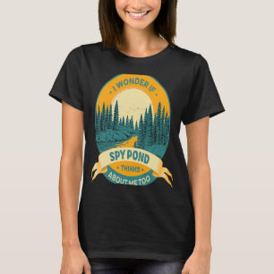 Camiseta Pescado en bote Camping Lake Vacation Spy Pond