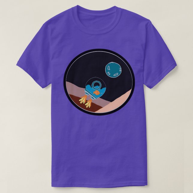 Camiseta Pescado en el espacio (Diseño del anverso)