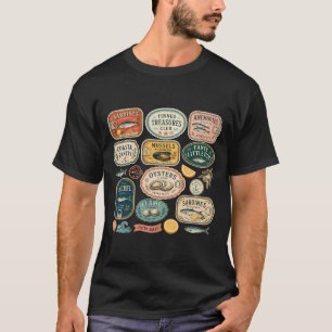 Camiseta Pescado Enlatado Vintage Despensa Costera