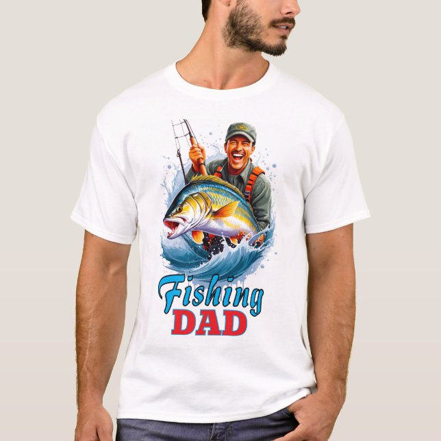 Camiseta Pescado feliz del día del padre (Anverso)
