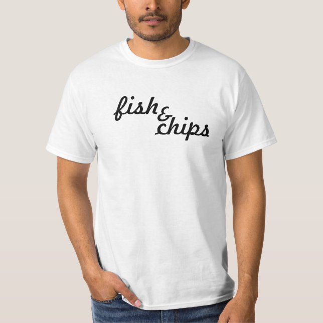 Camiseta Pescado frito con patatas fritas clásicos (Anverso)