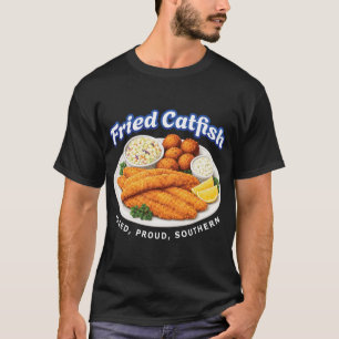 Camiseta Pescado Gato Frito Mariscos Del Sur, Comida Divert