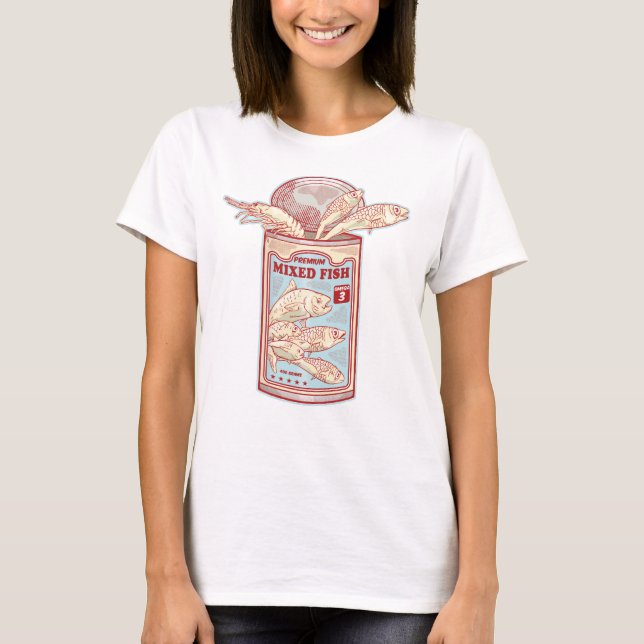 Camiseta Pescado graciosamente enlatado (Anverso)