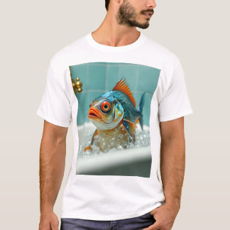Camiseta Pescado gracioso en el baño