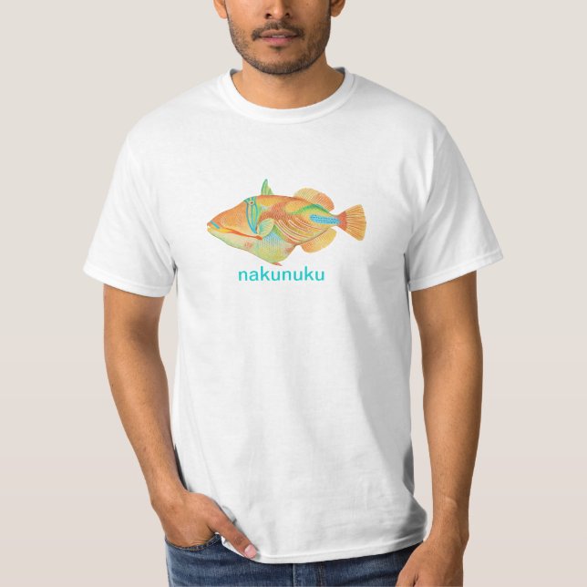 Camiseta Pescado hawaiano de PixDezines nakunuku (Anverso)